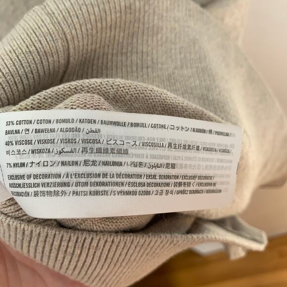 Abercrombie & Fitch women's tan long length button front cardigan sweater SZ XL - Picture 8 of 10